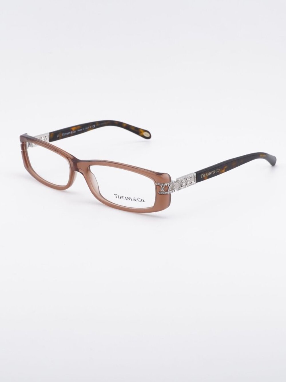 Tiffany & Co TF2021-B 8069 Eyeglasses Pink Brown/Havana 55mm Rectangle